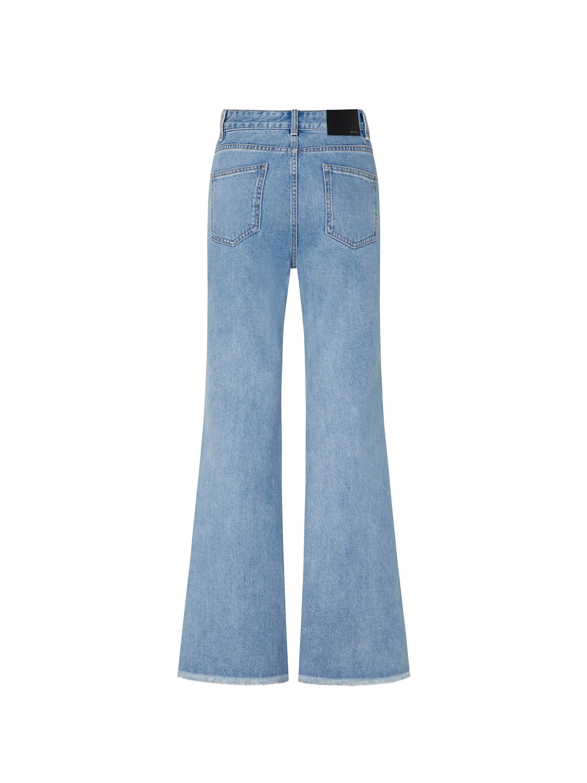Flared Leg Cotton Jeans