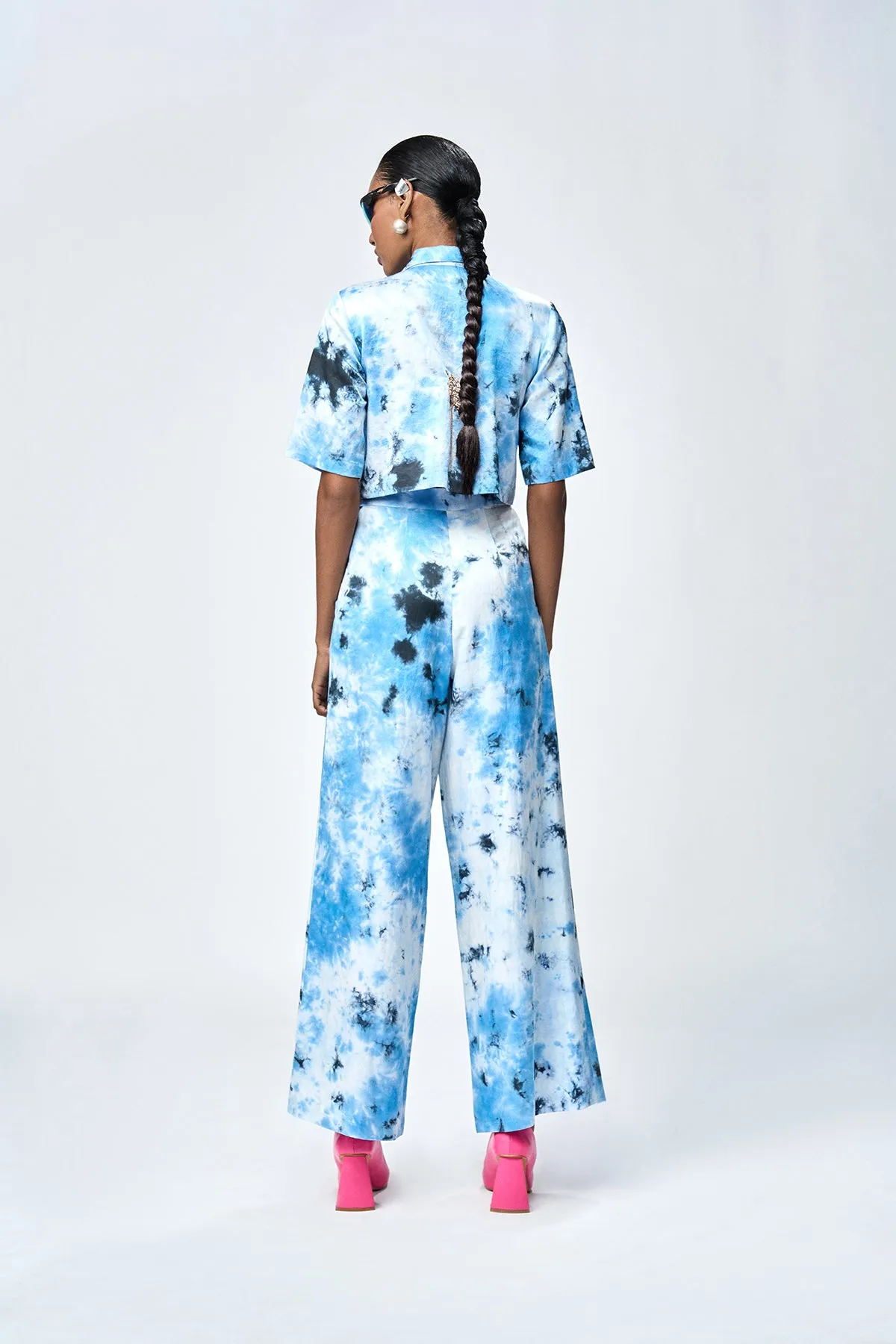 FLARED PANTS OF ( TALL TREE CROPPED SHIRT )