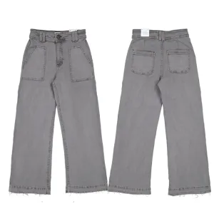 Flared Twill Pants, Shadow