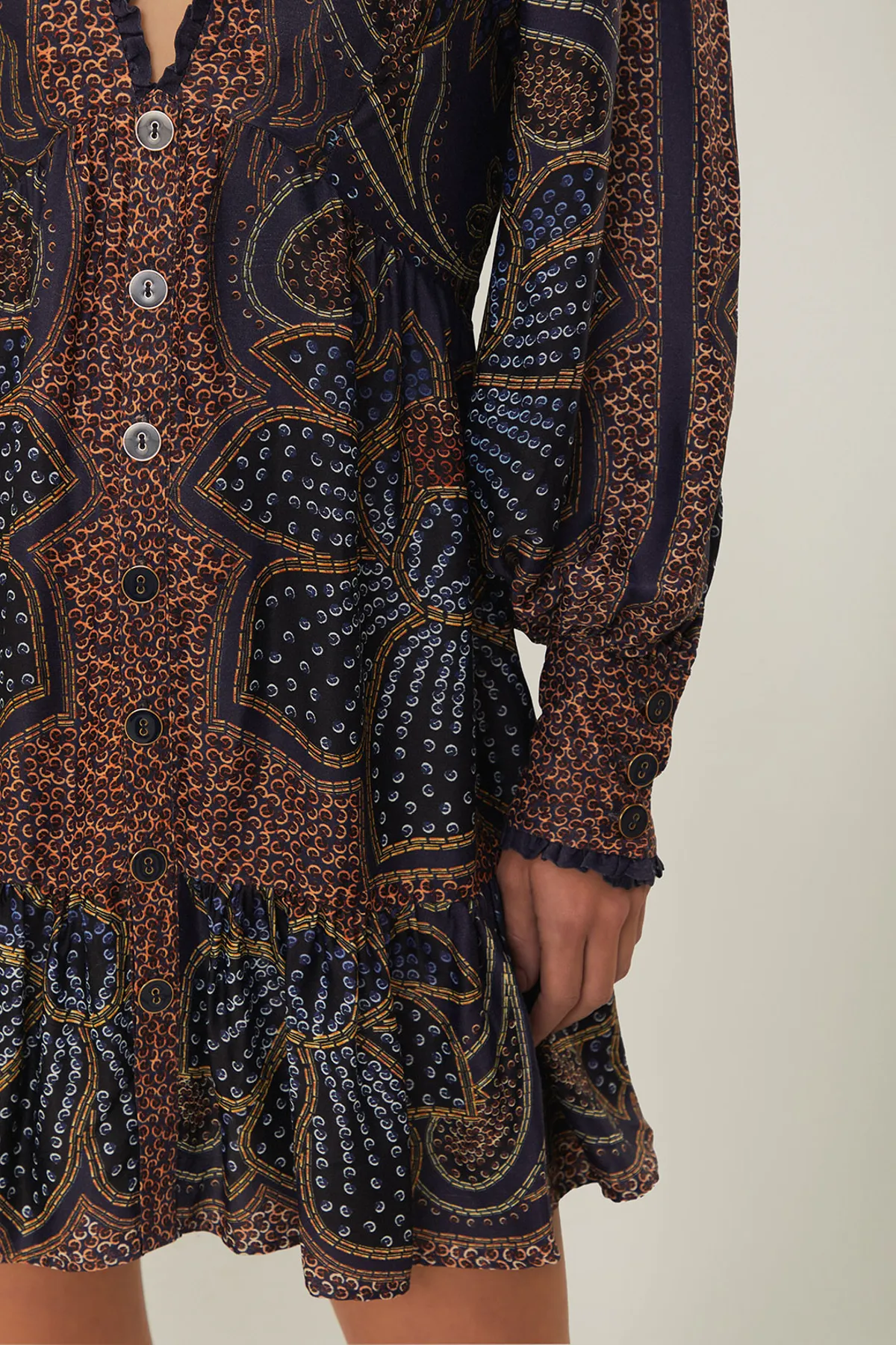 Floral Glam Blue Mini Dress