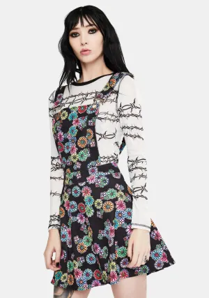 Floral Rainbow Overall Dress
