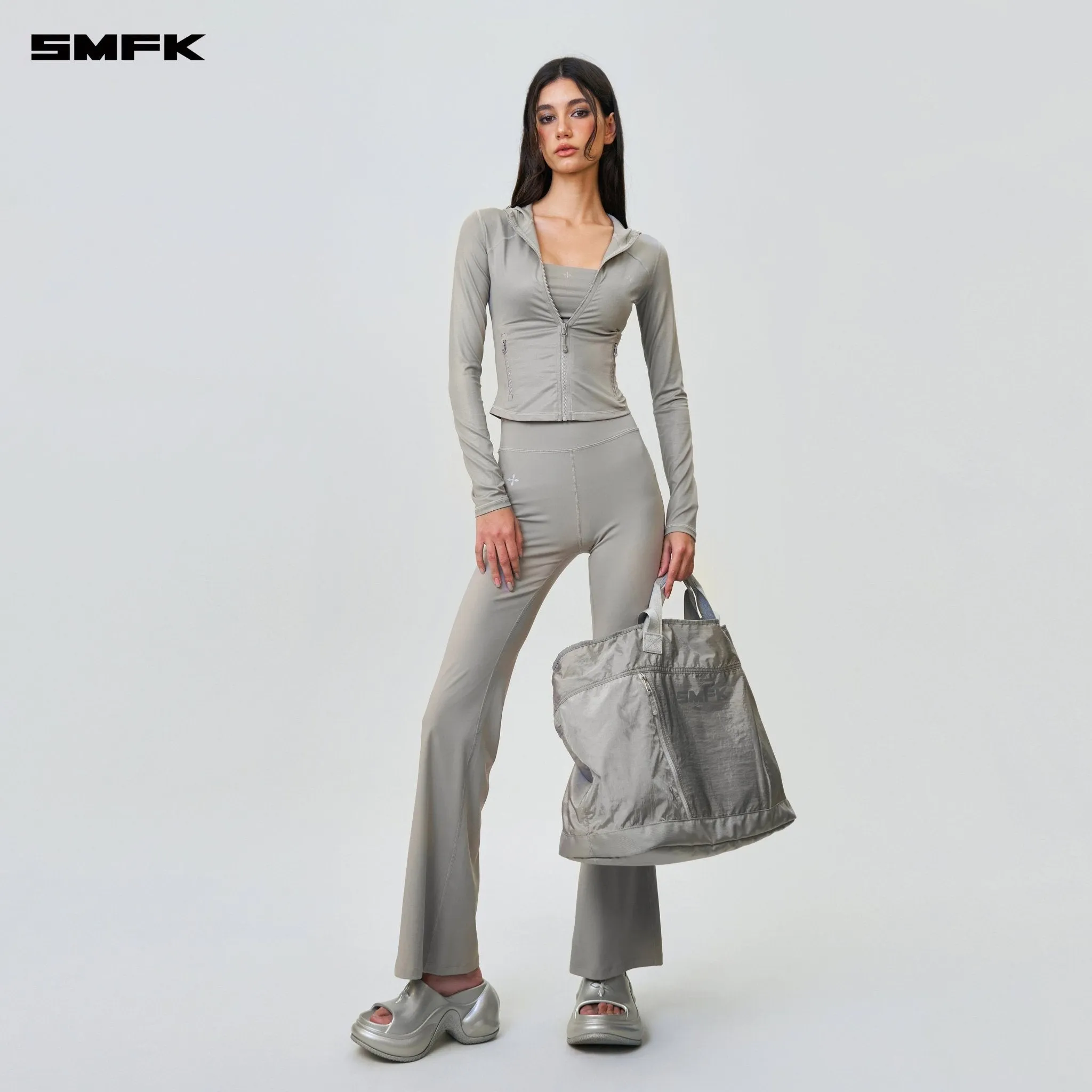 FUTURE Wave Body Shaping Flared Pants Gray