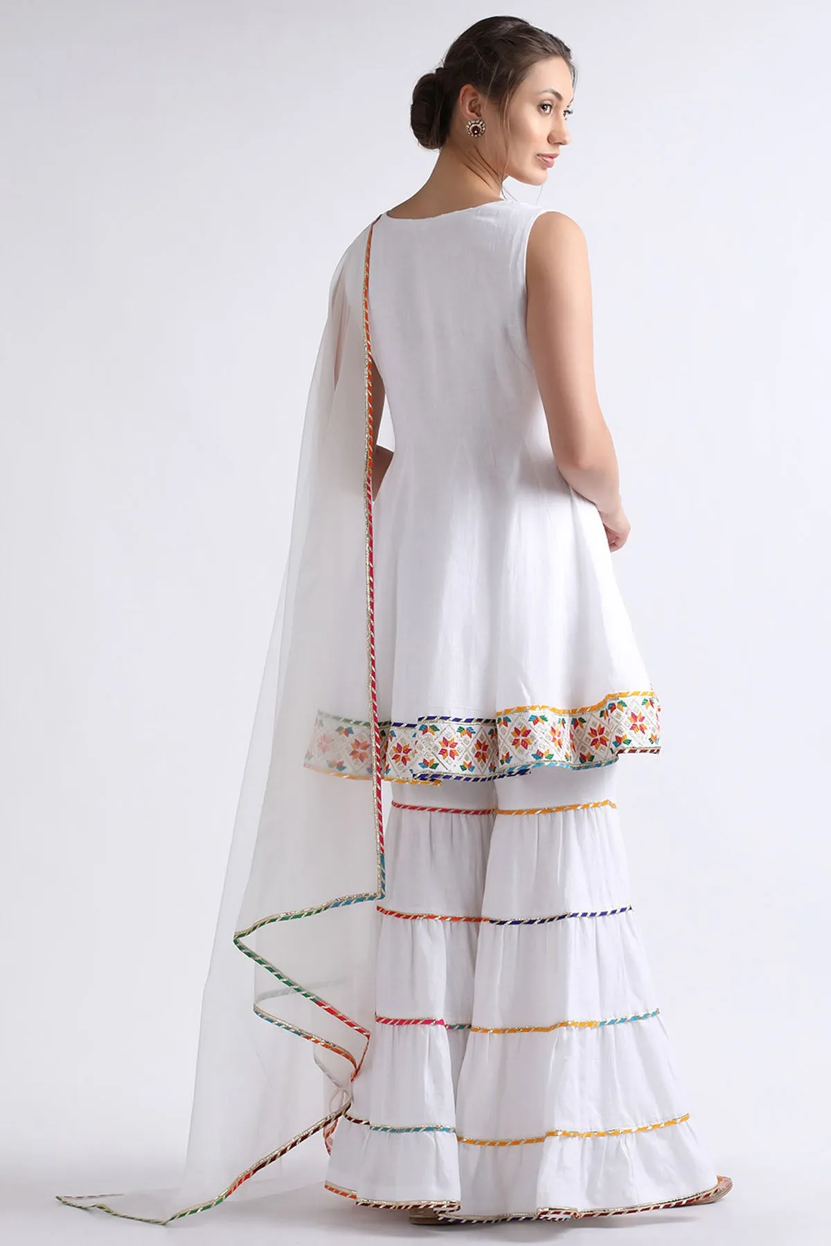 Gota Embroidered Sharara Kurta Set