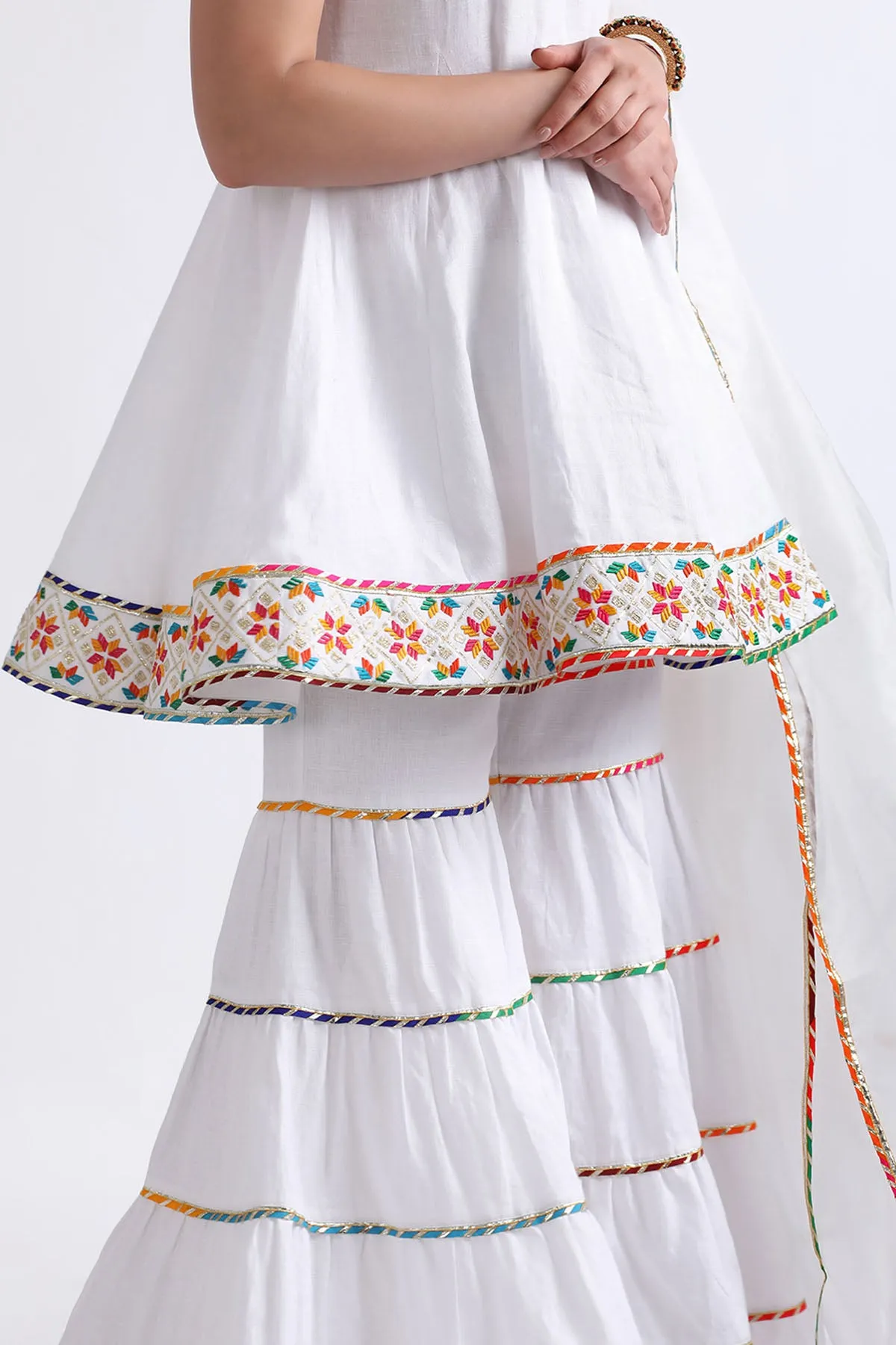 Gota Embroidered Sharara Kurta Set