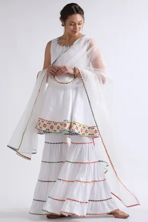 Gota Embroidered Sharara Kurta Set