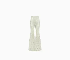 GUIPURE LACE FLARE PANTS