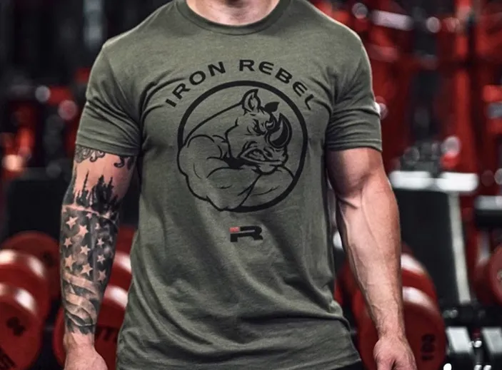 GYM BUDDY RHINO POWERLIFTING T SHIRTS