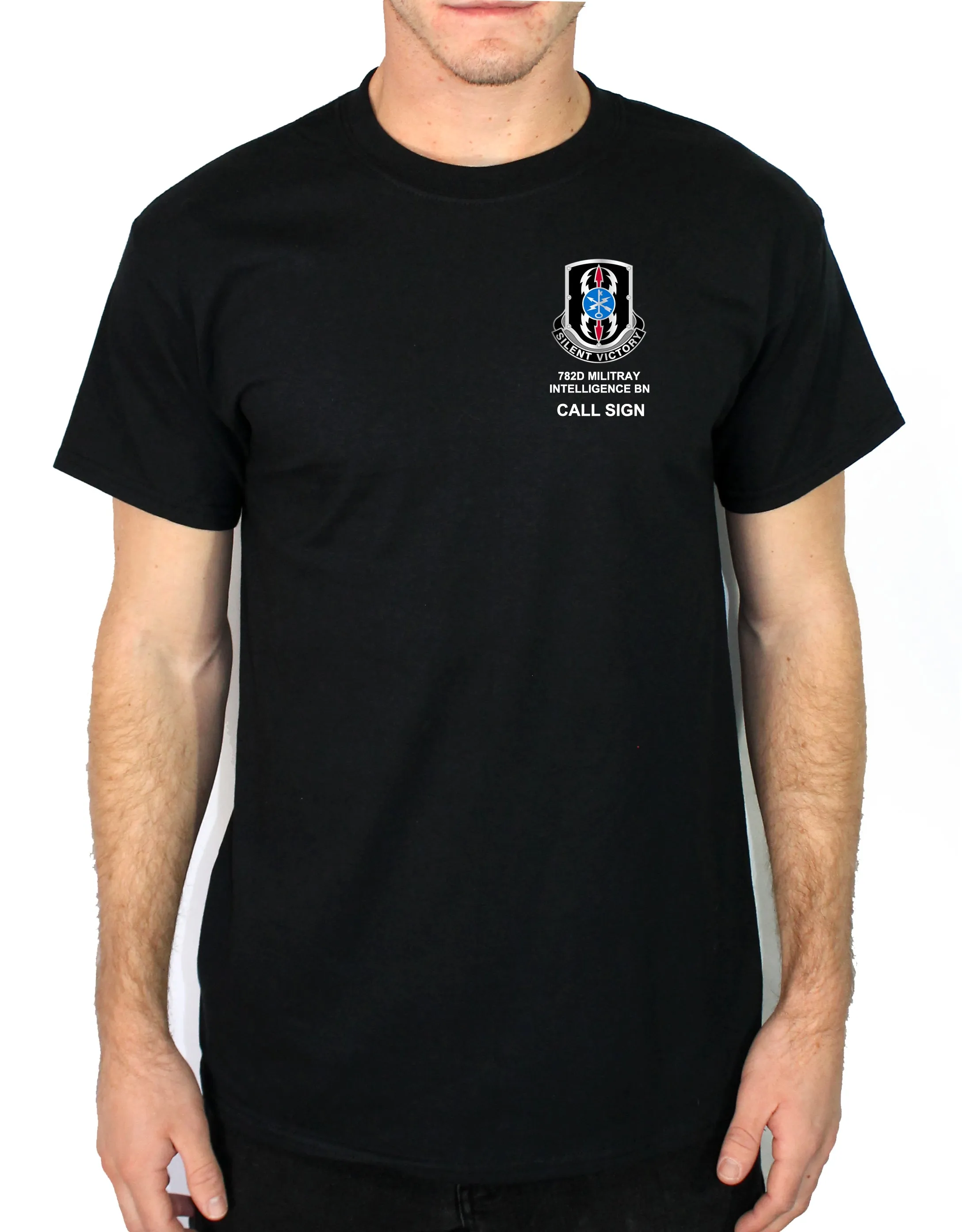 HHC 50-50 Blend Black Unisex PT Short Sleeve Shirt. Approved for PT (Copy)