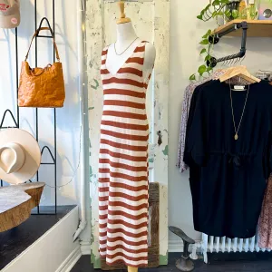 Indi & Cold // Terracotta Stripe Knit Dress