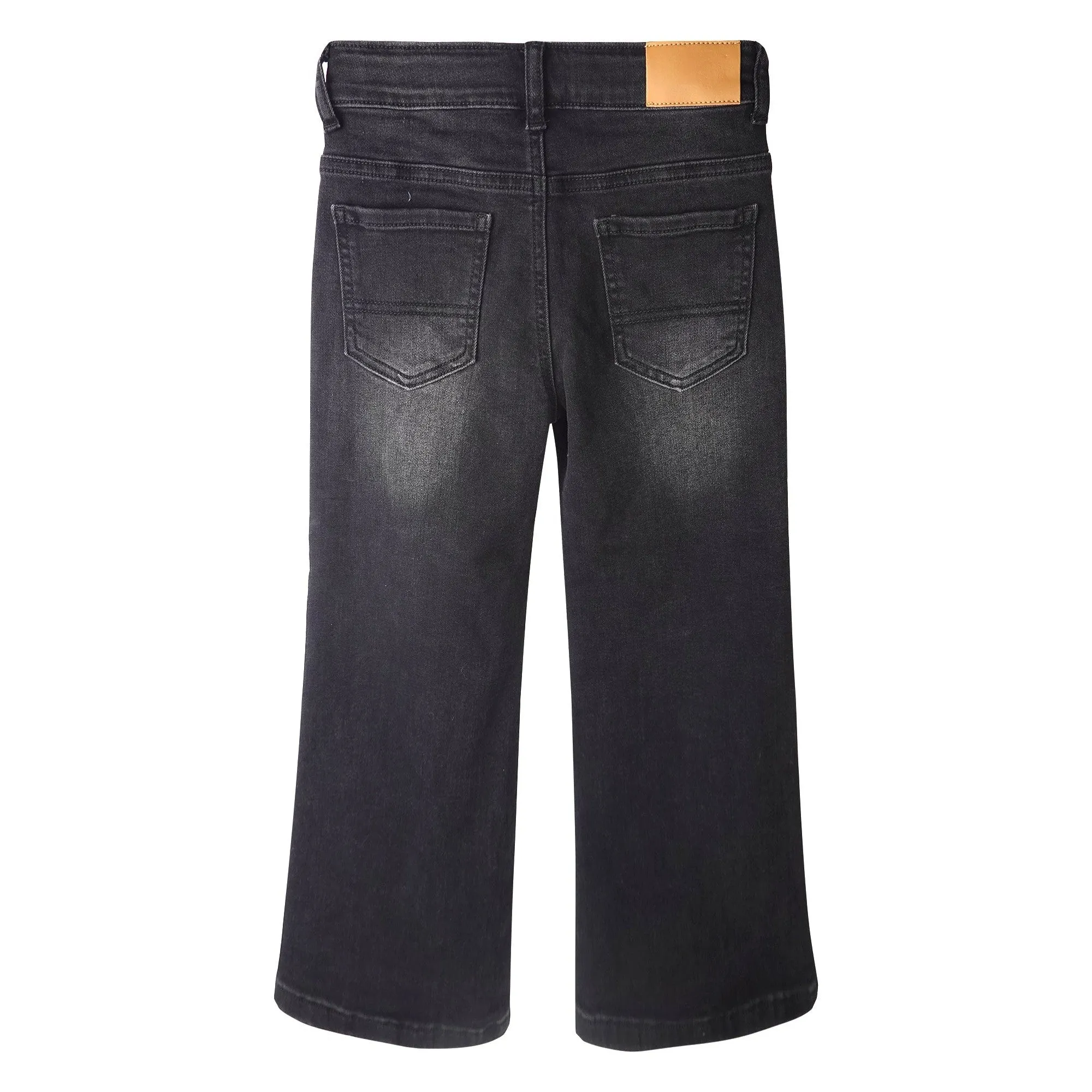 Little Girls Jeans, 12M-13T Wide Size Range Wide-leg Flared Stretchy Denim Pants