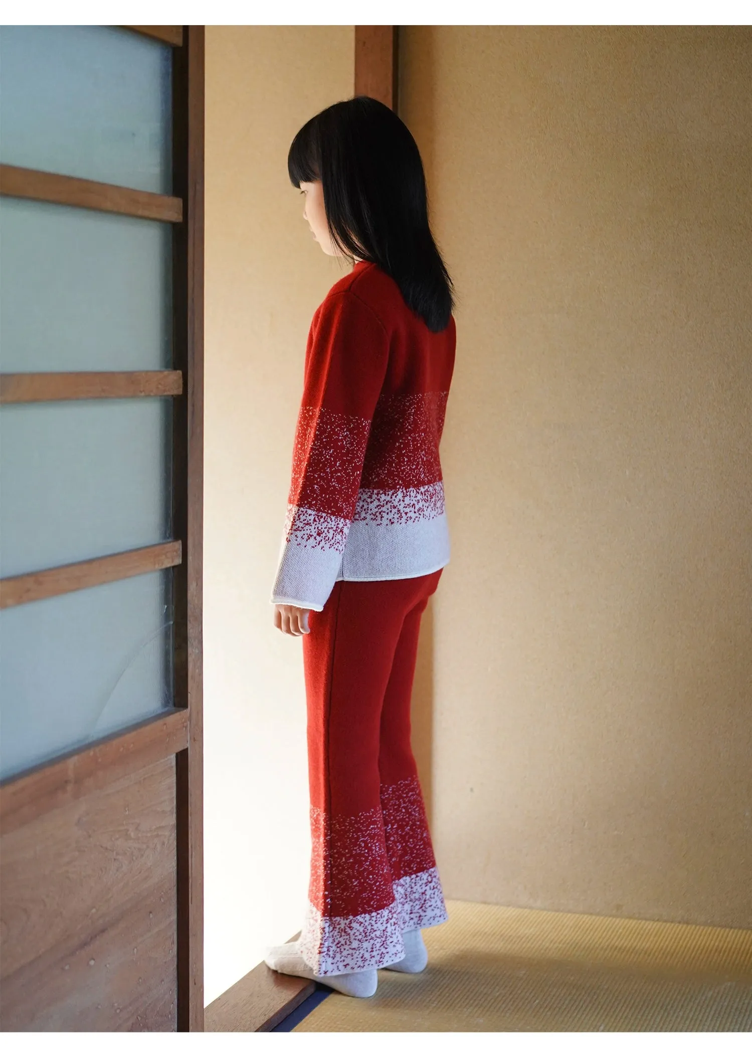 Mana Chinese New Year Girls' Woollen Sweater and Pants