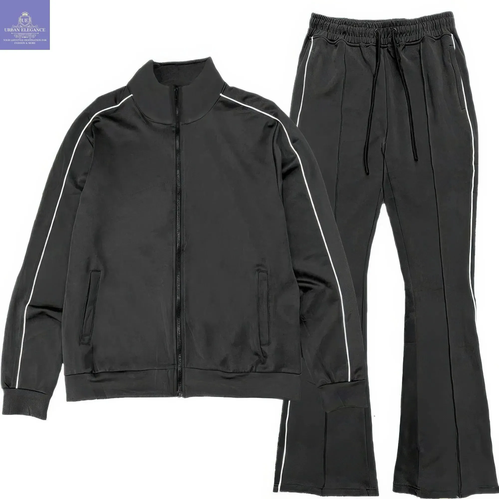 Men's Solid Stacked Flared Track Set