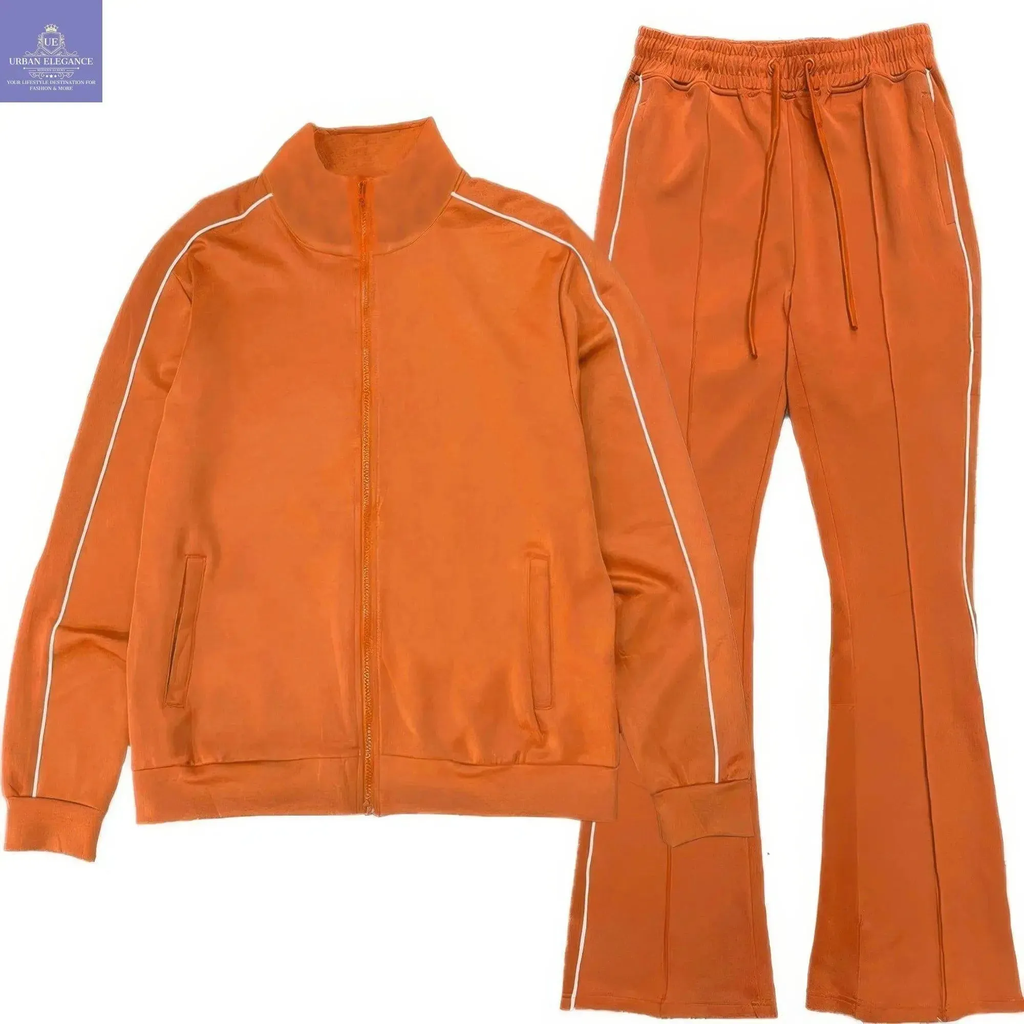 Men's Solid Stacked Flared Track Set