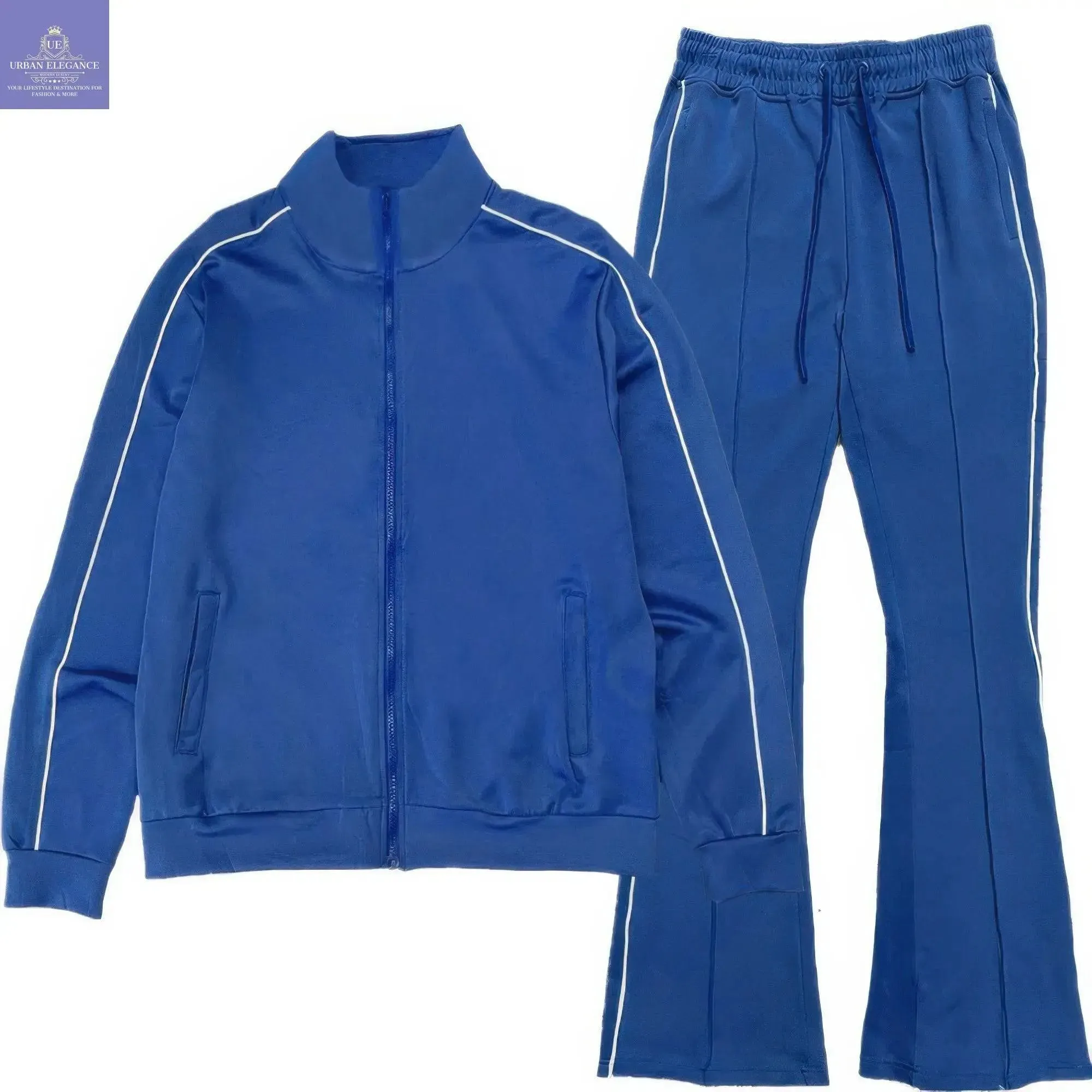 Men's Solid Stacked Flared Track Set