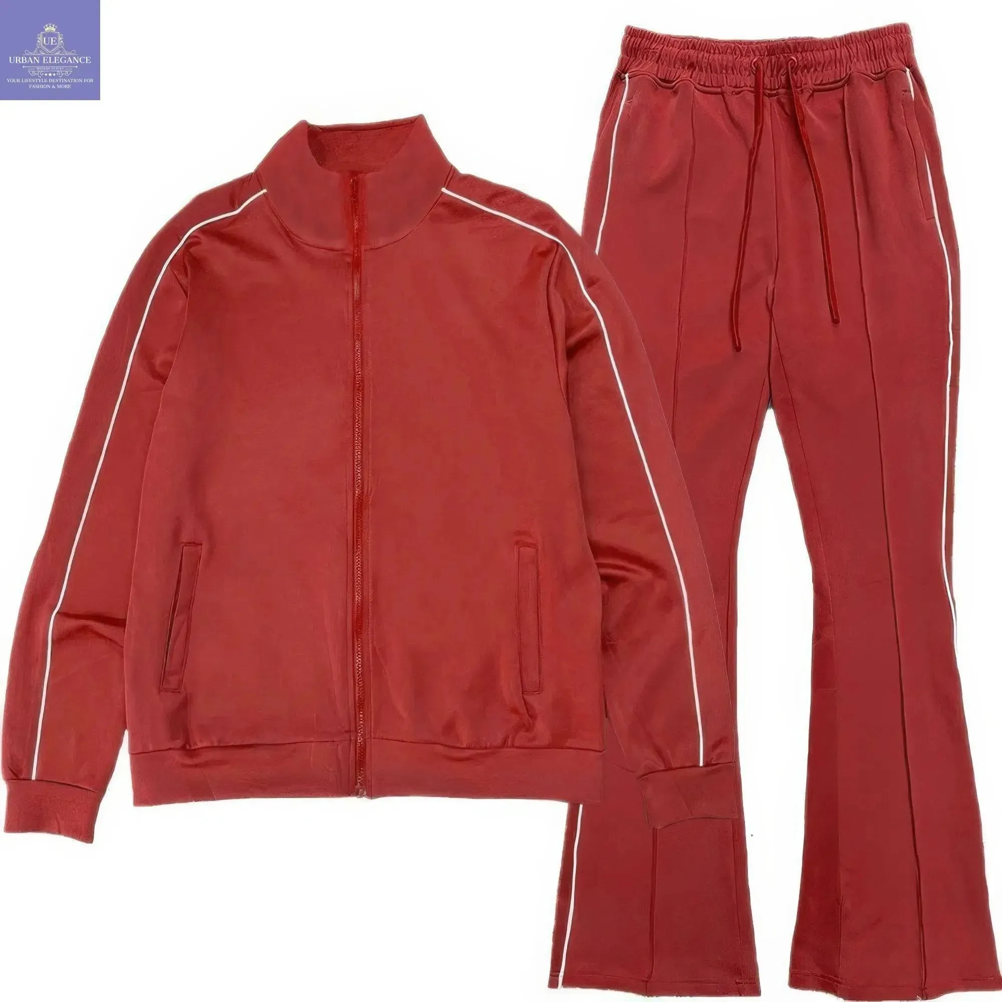 Men's Solid Stacked Flared Track Set