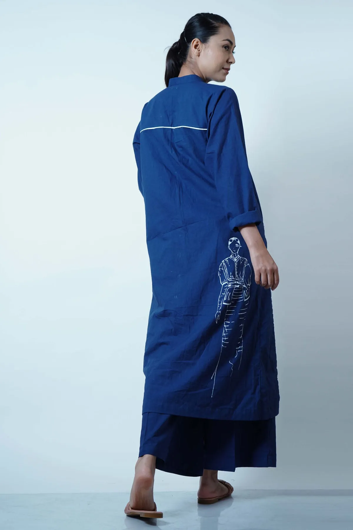 Midnight Blue Flared Pants
