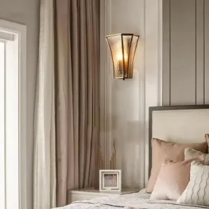 Minimalist Gold Trumpet Flared Wall Mount Glass Light - Single Corridor Lighting