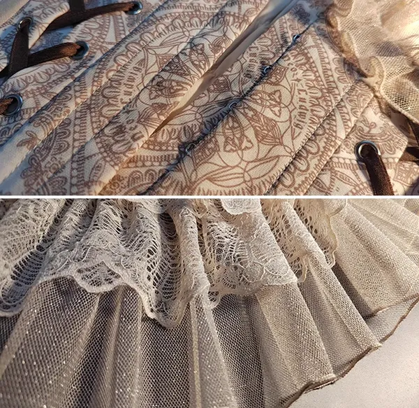 Neo Ludwig~Elegant Lolita Fishbone Corset Tail Dress