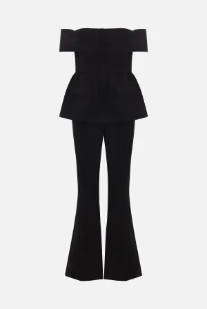 Off Shoulder Crepe Jumpsuit