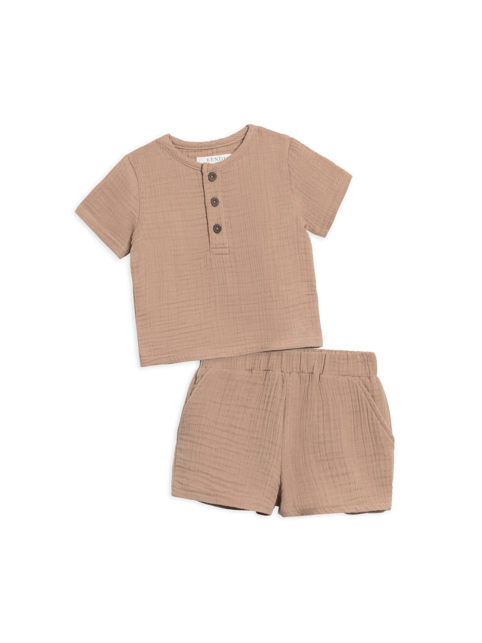 Organic Muslin Shirt and Shorts Set