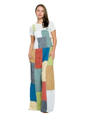 Overall Boho Patchwork Textured