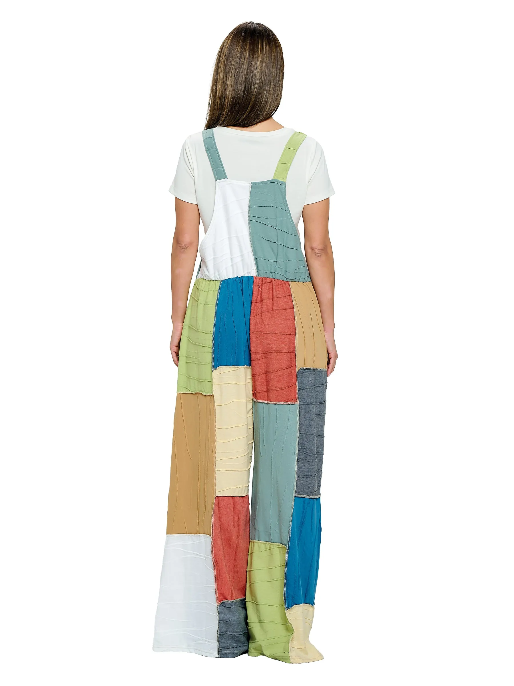Overall Boho Patchwork Textured