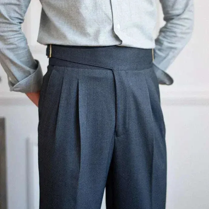 Parisian waist straight trousers