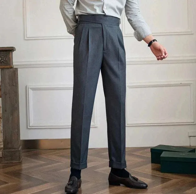 Parisian waist straight trousers