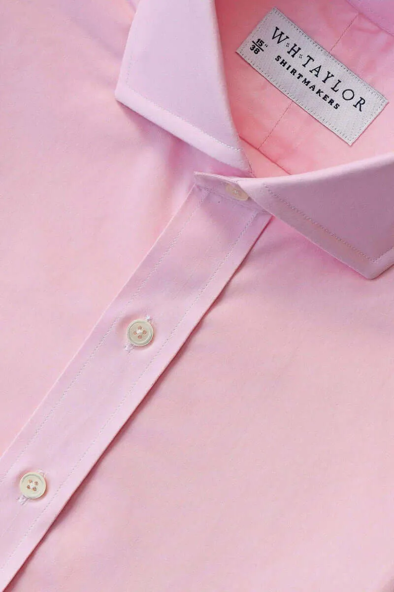 Plain Pink Poplin Men's Bespoke Shirt