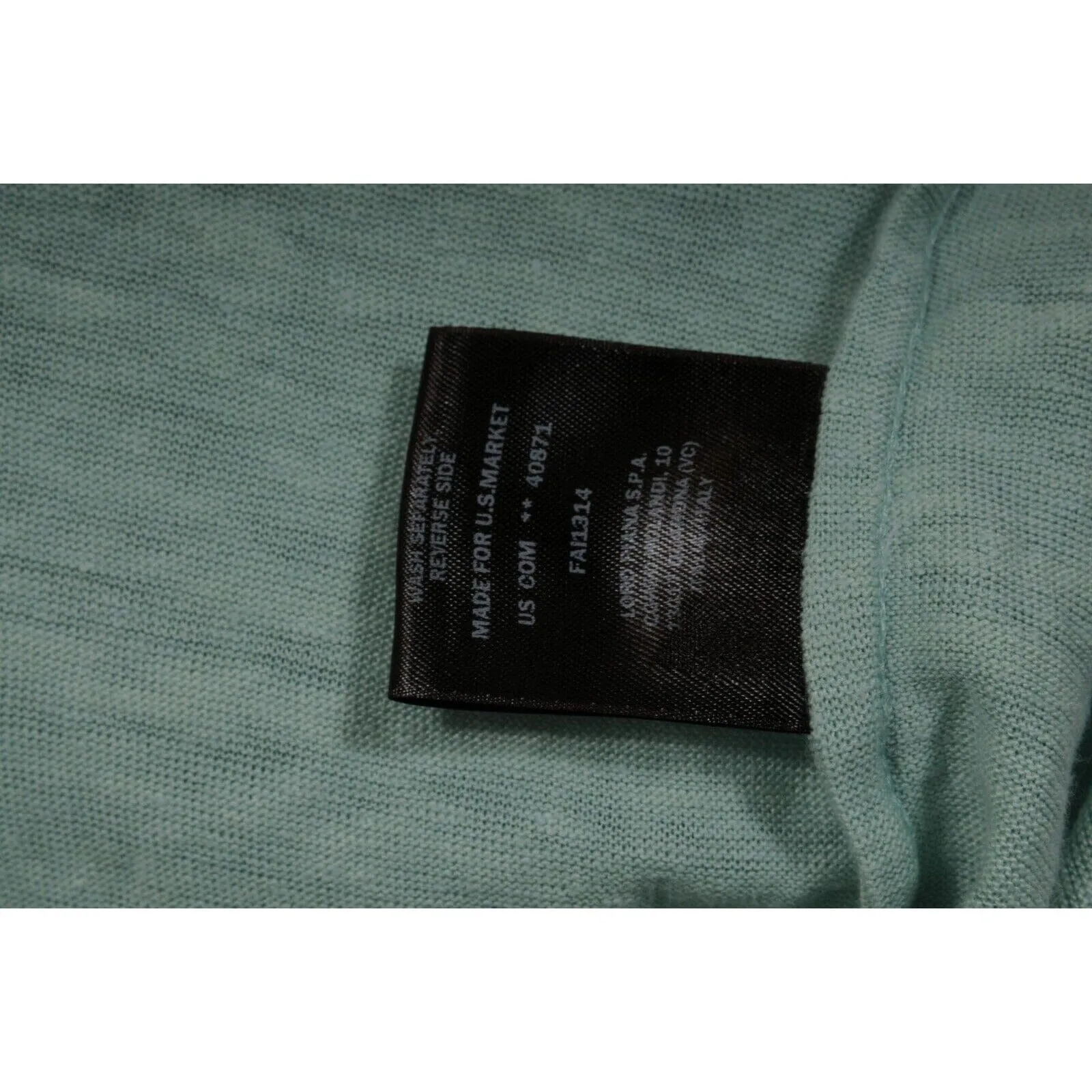 Polo Shirt Size Small Green 100% Linen Short Sleeve Collar Henley