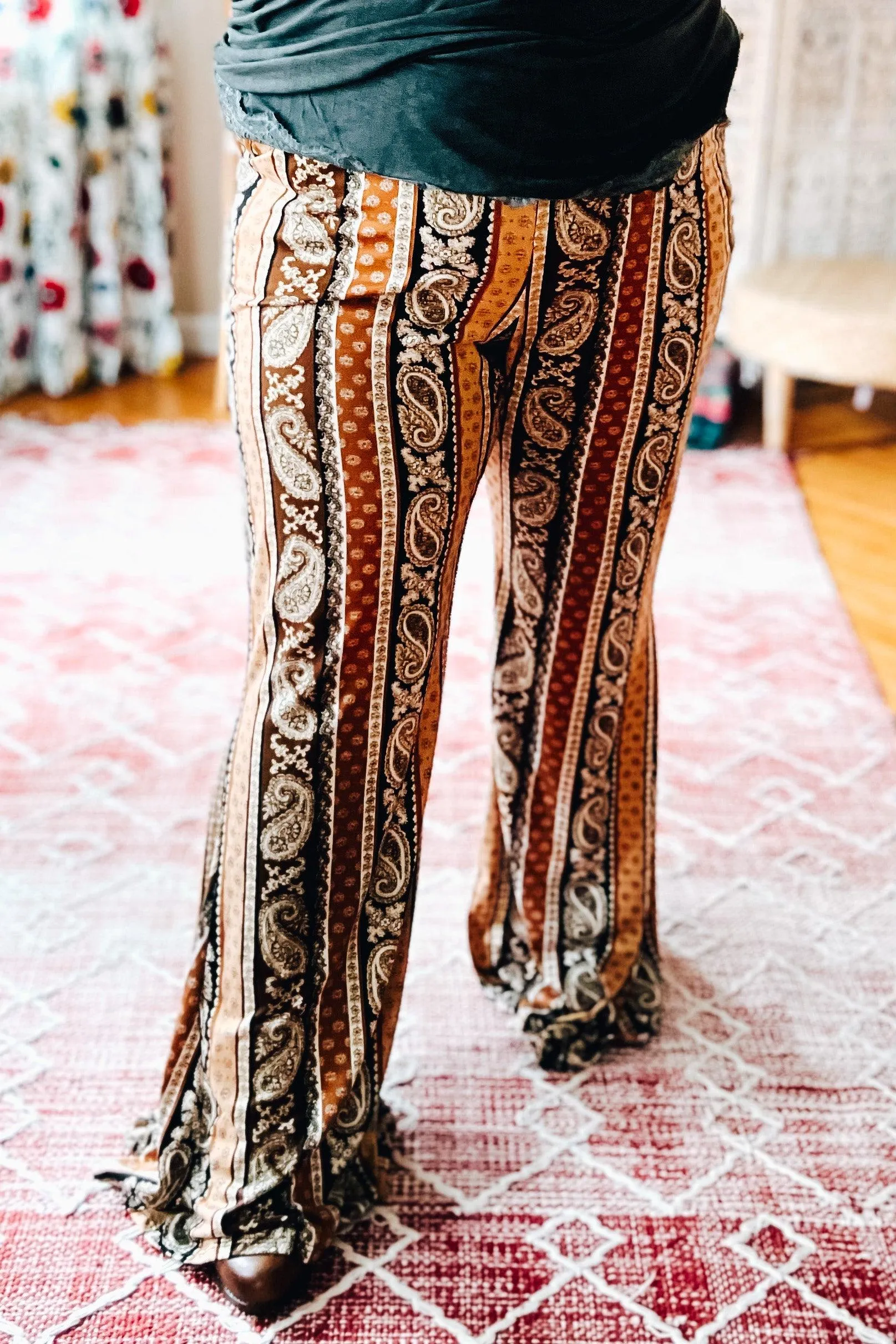 Pretenders Paisley Print Flared Pants
