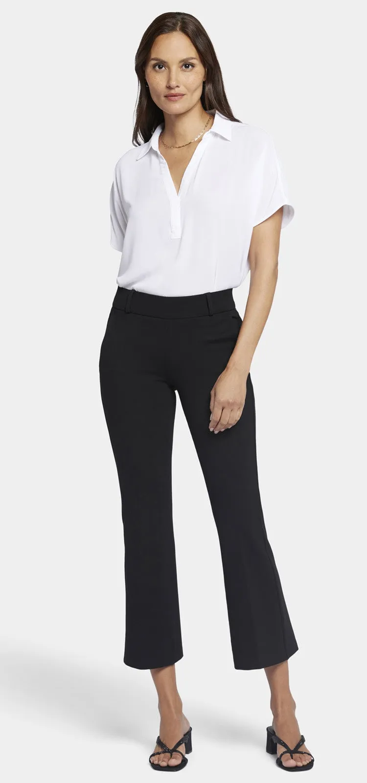 Pull-On Flared Ankle Trouser Pants Sculpt-Her™ Collection | Black