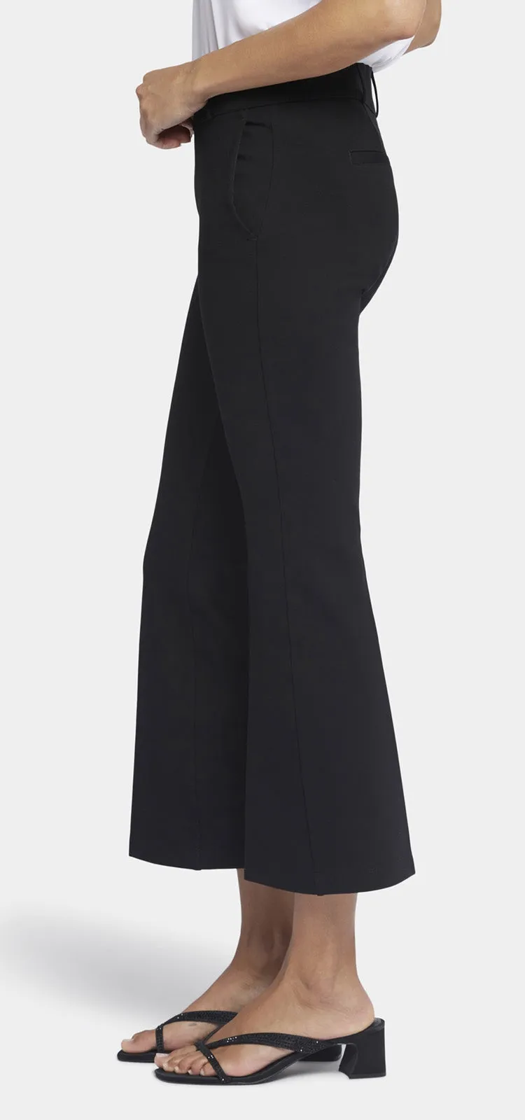 Pull-On Flared Ankle Trouser Pants Sculpt-Her™ Collection | Black