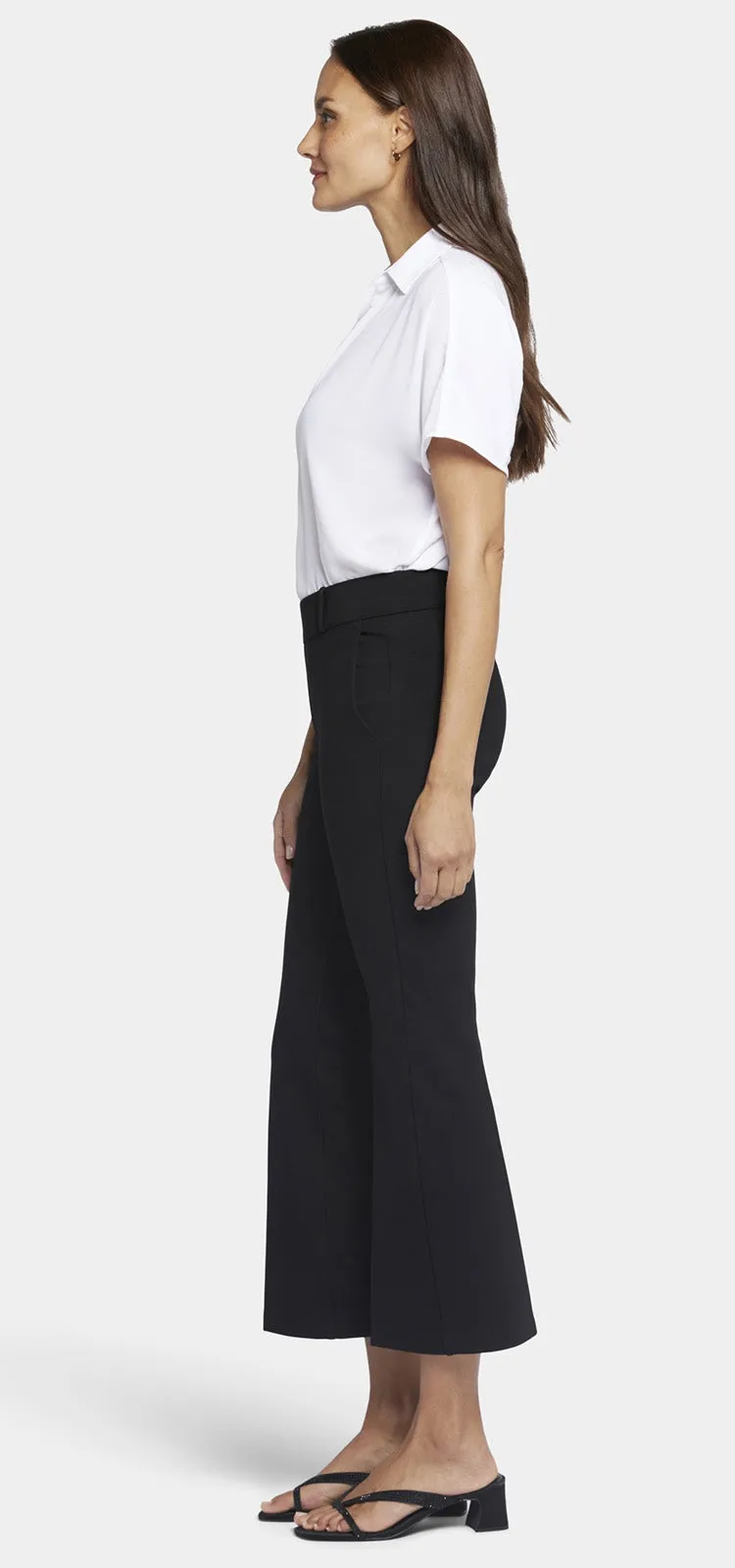 Pull-On Flared Ankle Trouser Pants Sculpt-Her™ Collection | Black