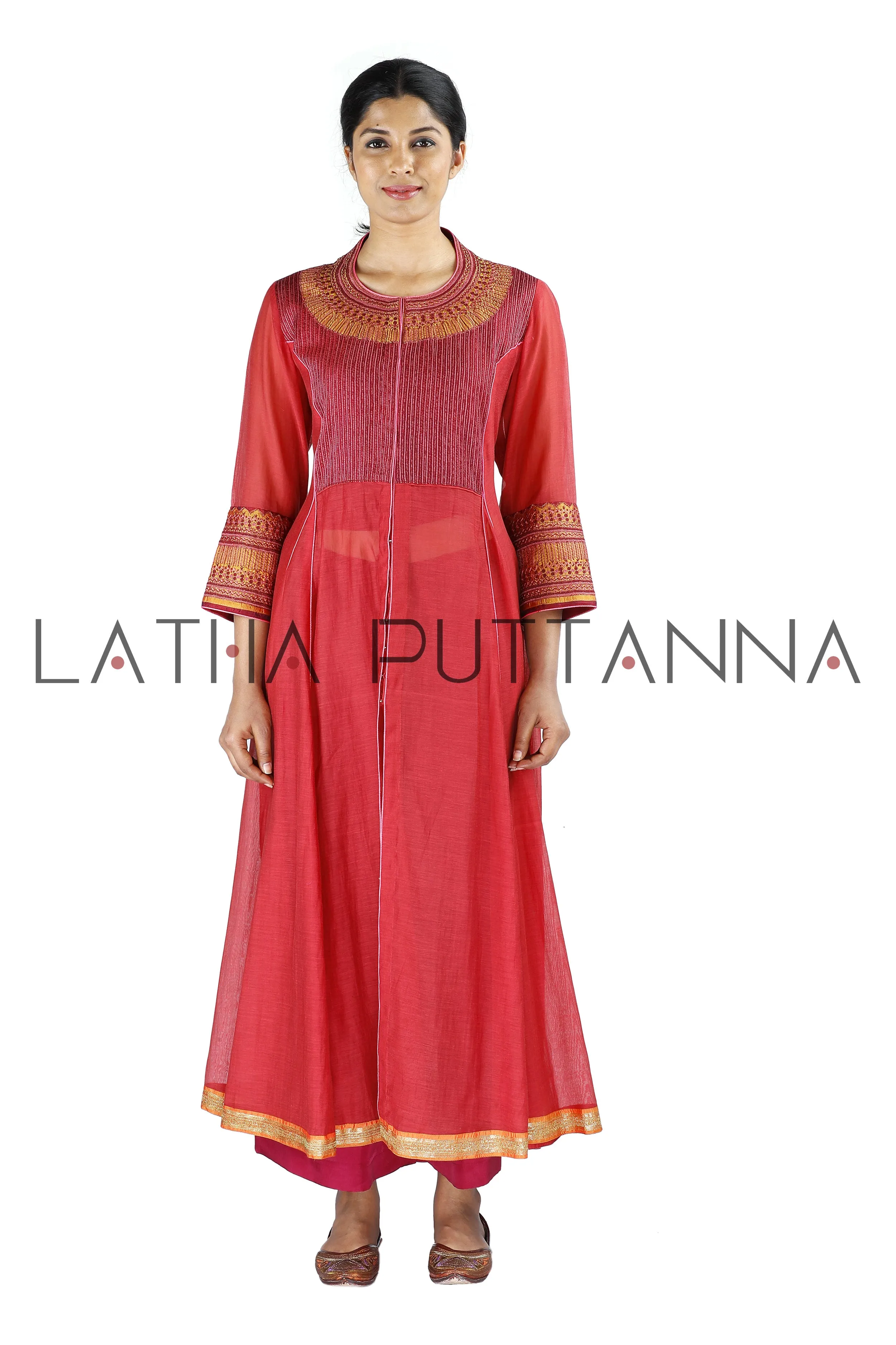Red and maroon salwar