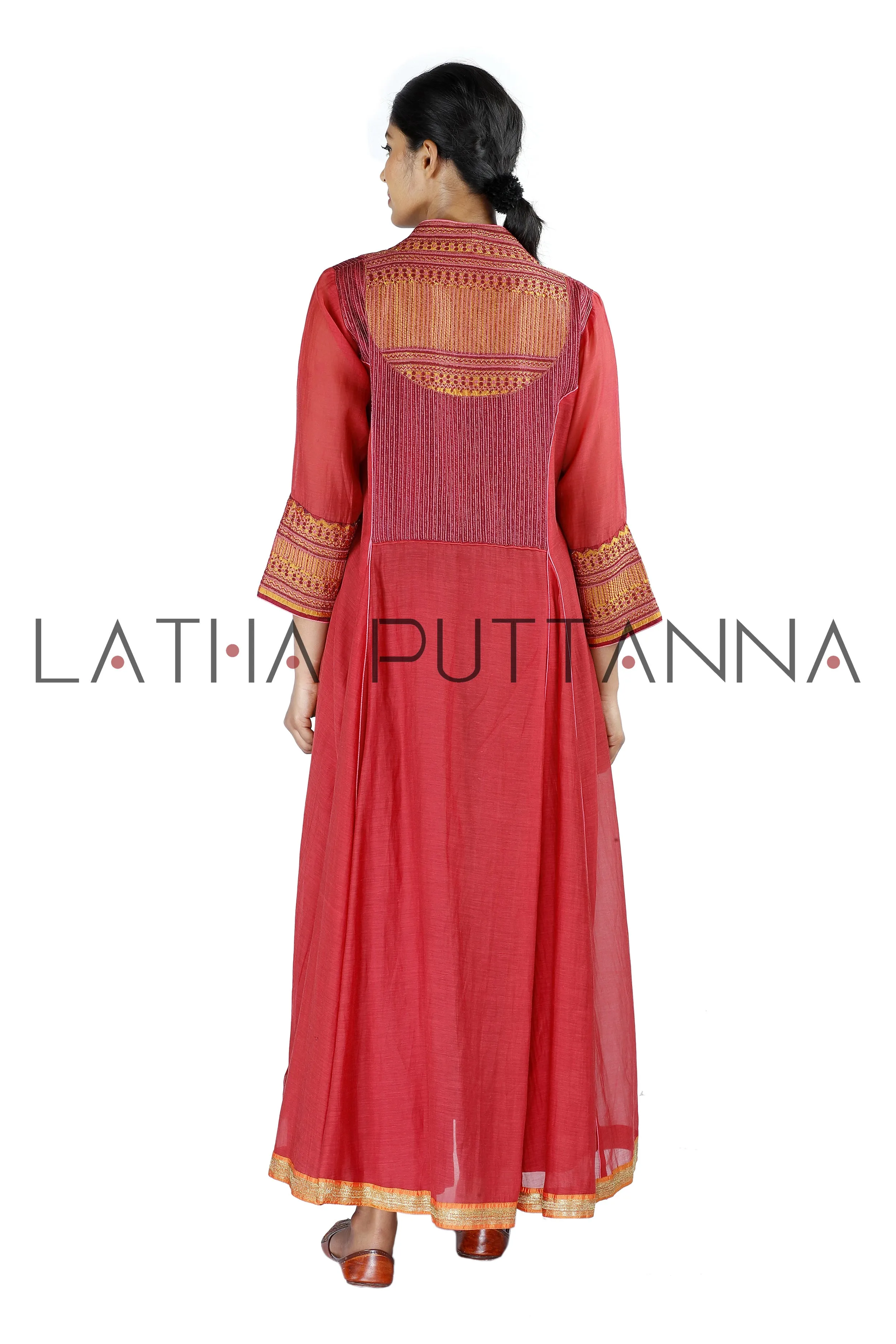 Red and maroon salwar