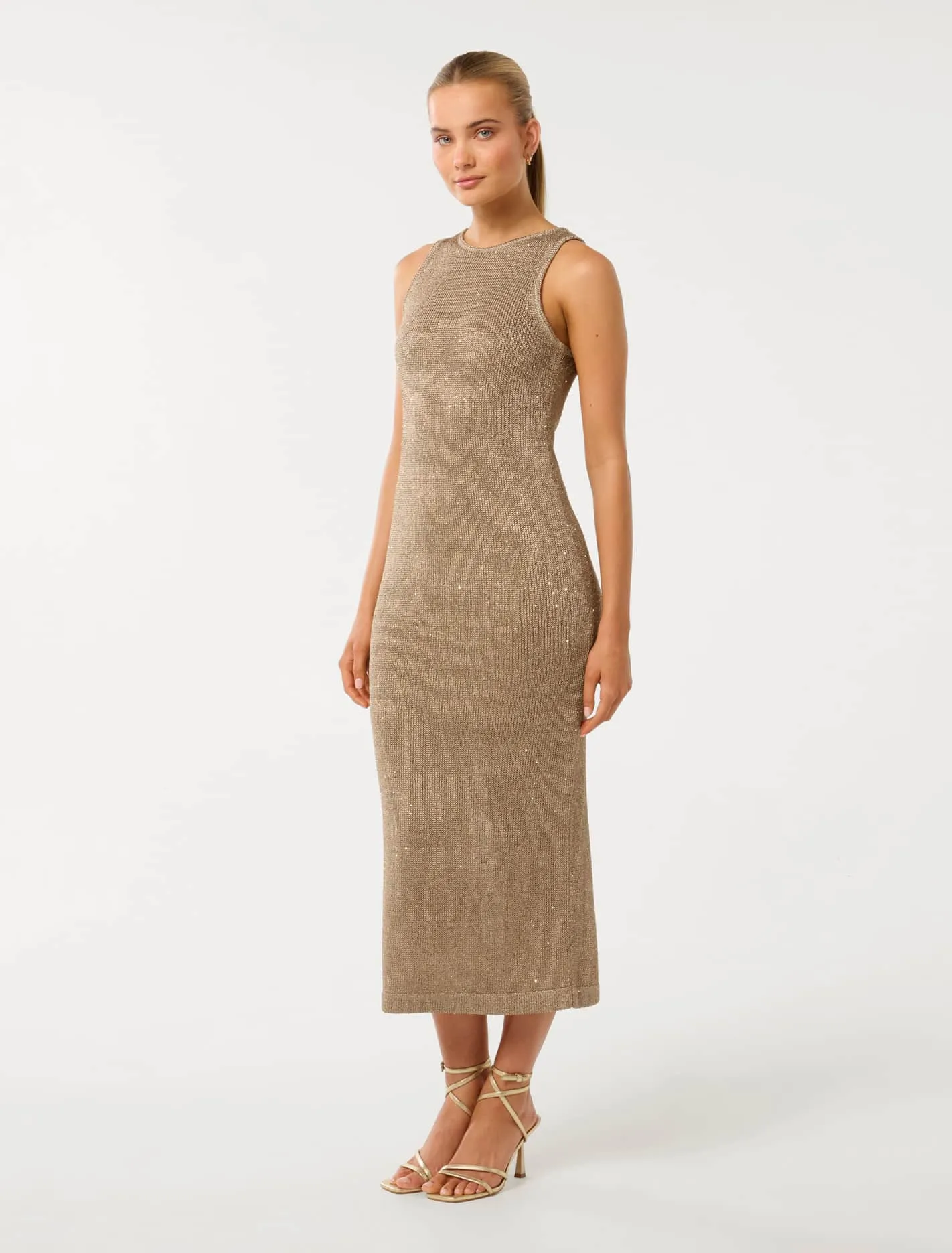Rio Sequin Metallic Knit Dress