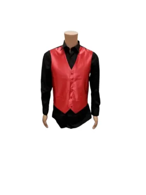 Satin Vest Red