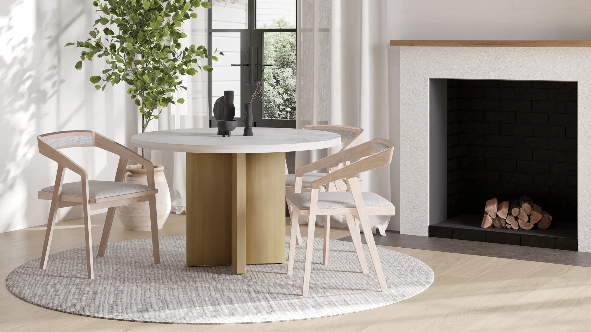 Set of Two Rama Dining Chairs