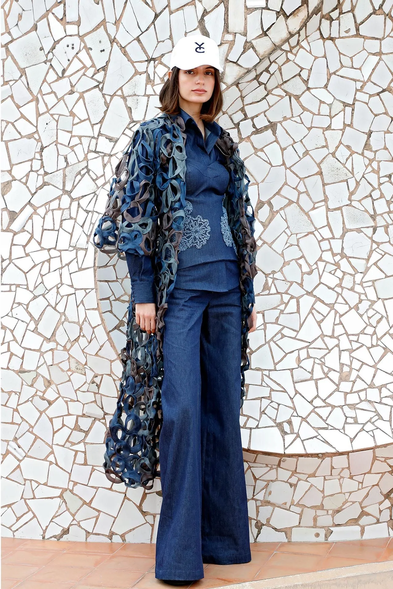 Shirt, Crop Top, Flared Jeans, and Kaftan
