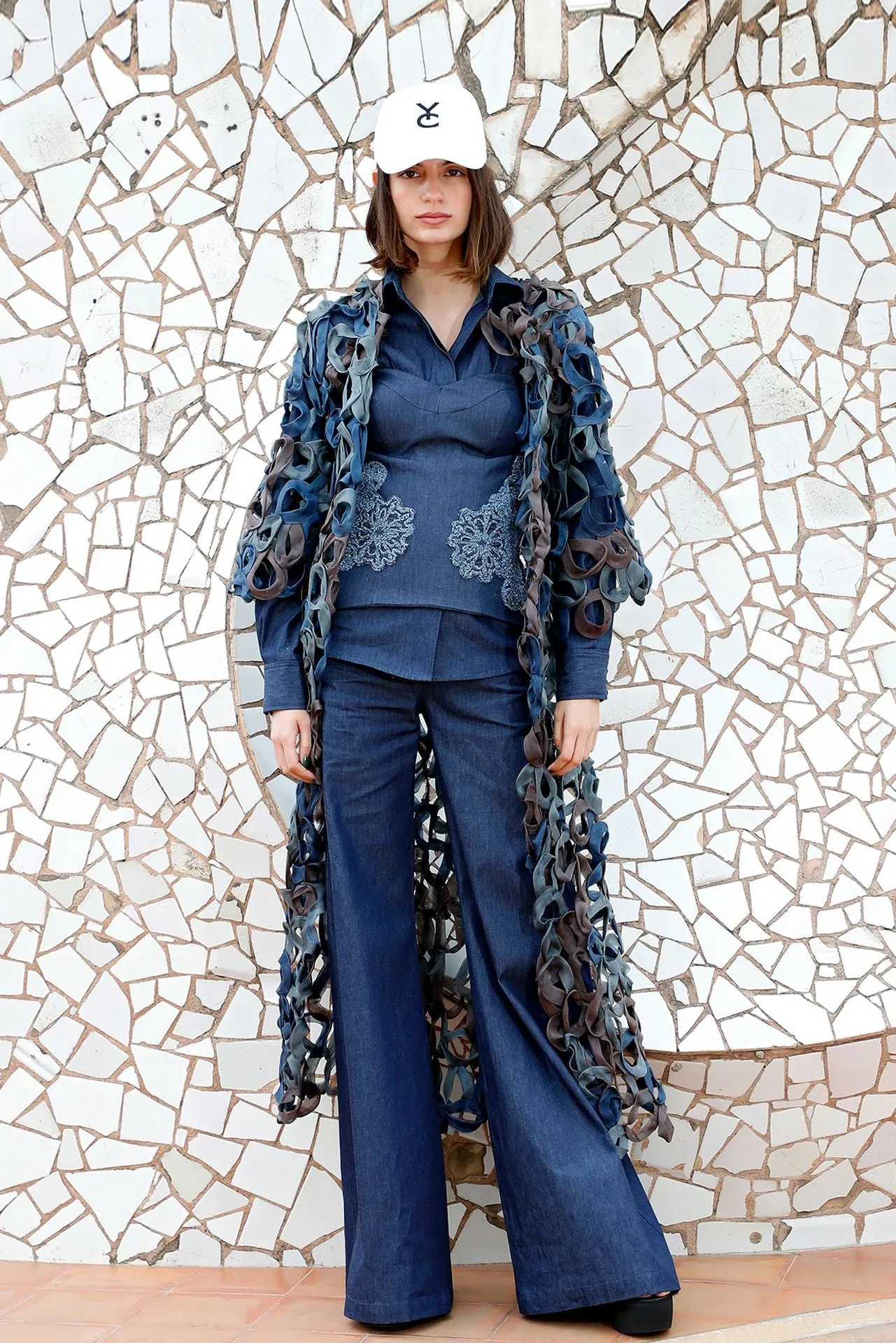 Shirt, Crop Top, Flared Jeans, and Kaftan