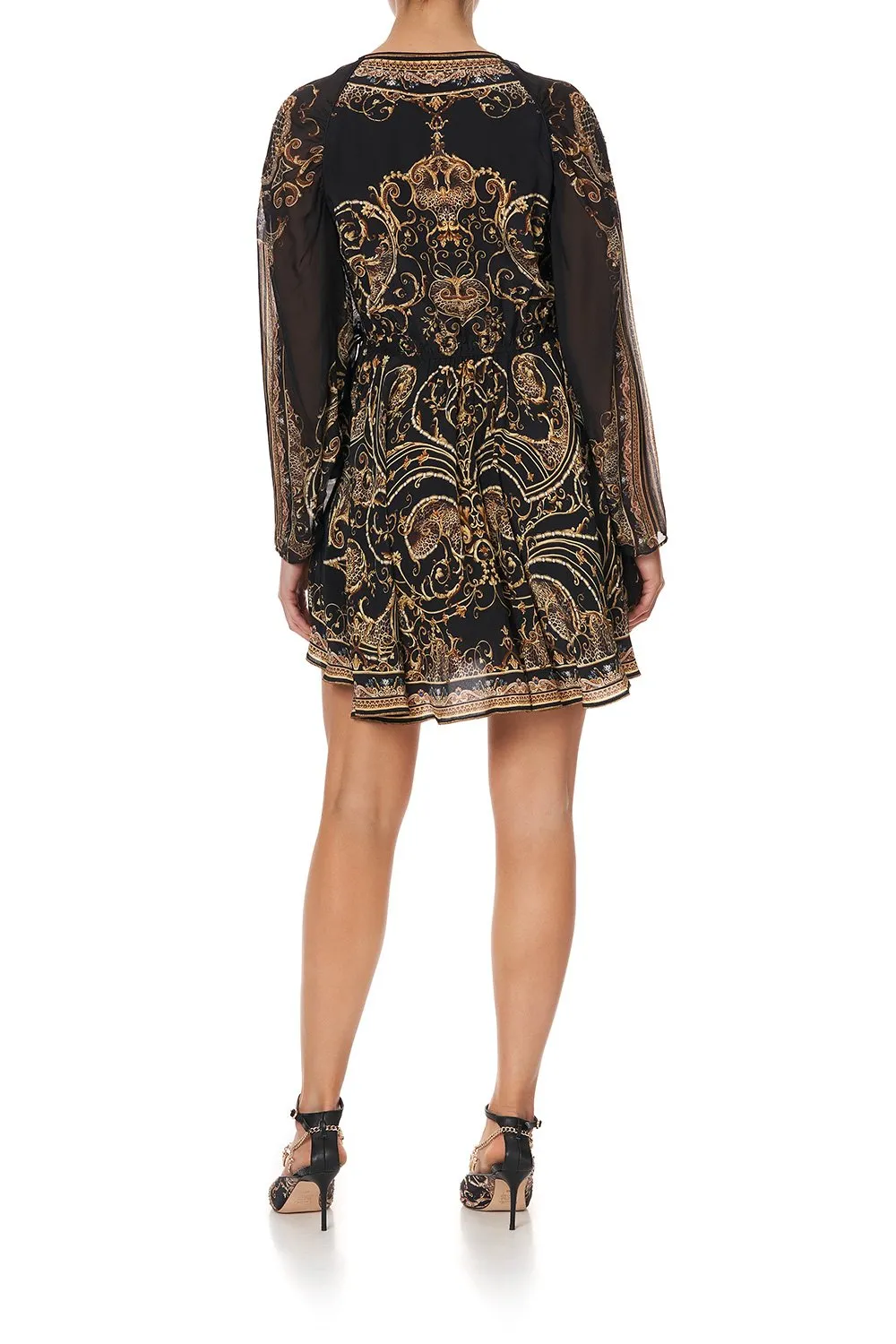 SHORT DRESS WITH DRAPED SLEEVE STUDIO 54