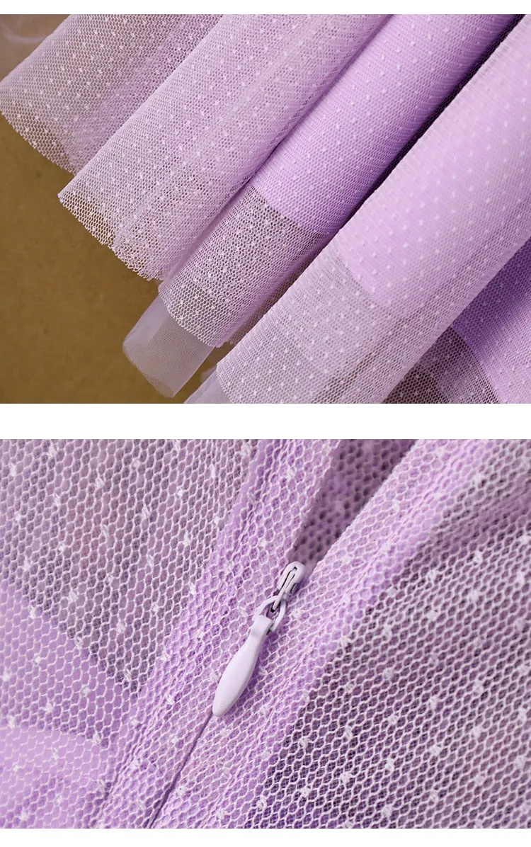 Short sleeve Women's Mesh Midi Dress