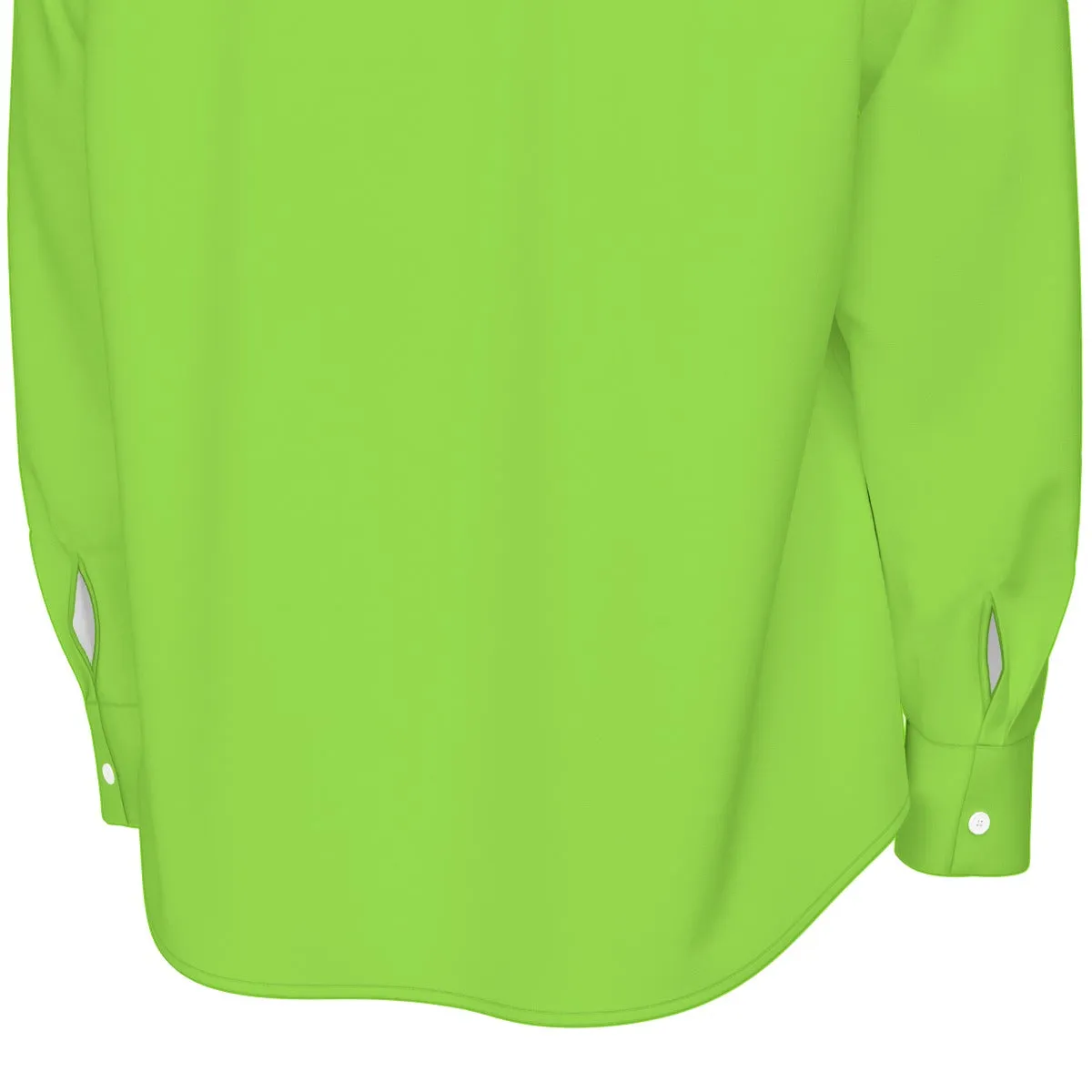 Sixty Eight 93 Logo White Green Apple Men's Cotton Long Sleeve Shirt