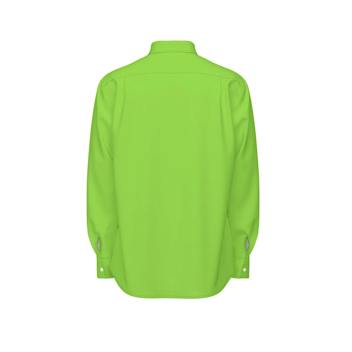 Sixty Eight 93 Logo White Green Apple Men's Cotton Long Sleeve Shirt