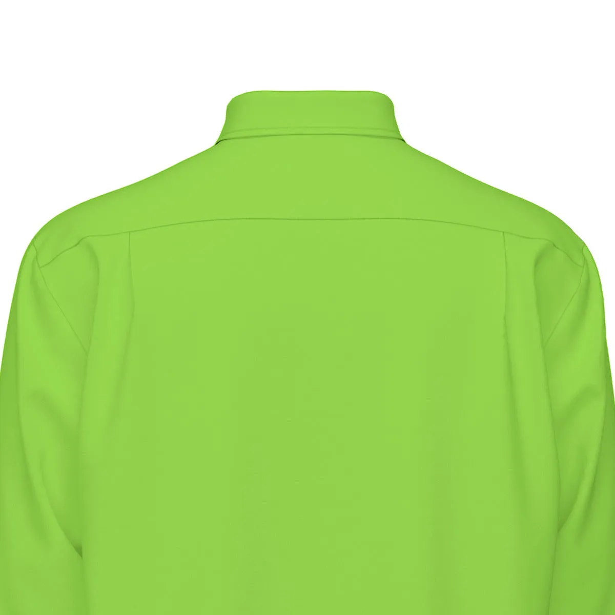 Sixty Eight 93 Logo White Green Apple Men's Cotton Long Sleeve Shirt