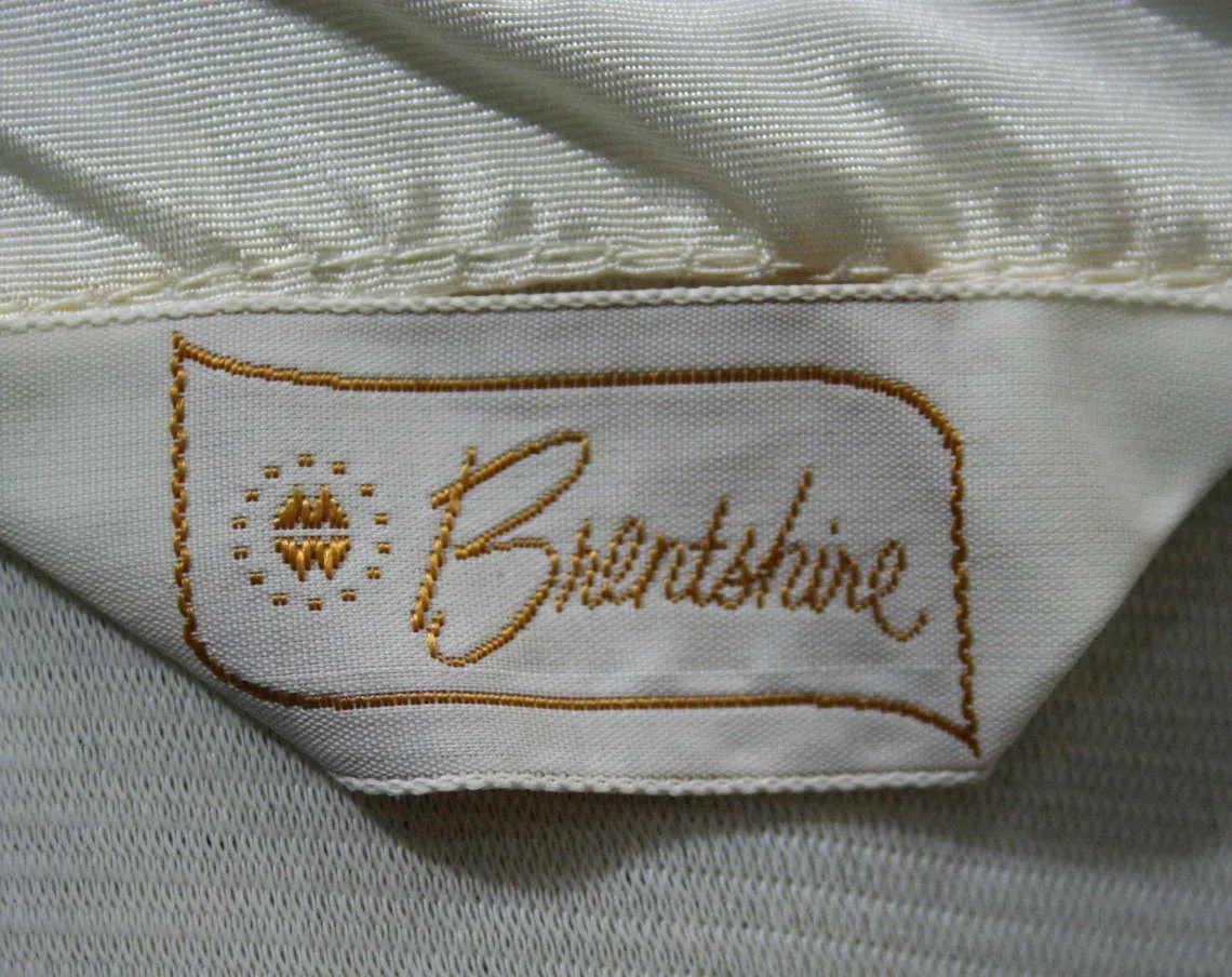 Size 10 White Dress - Glam 50s Vanilla Jersey Knit - Sequin Flowers - Curvy 1950s Bombshell Style Strappy Cocktail Dress - Bust 36 - 42294