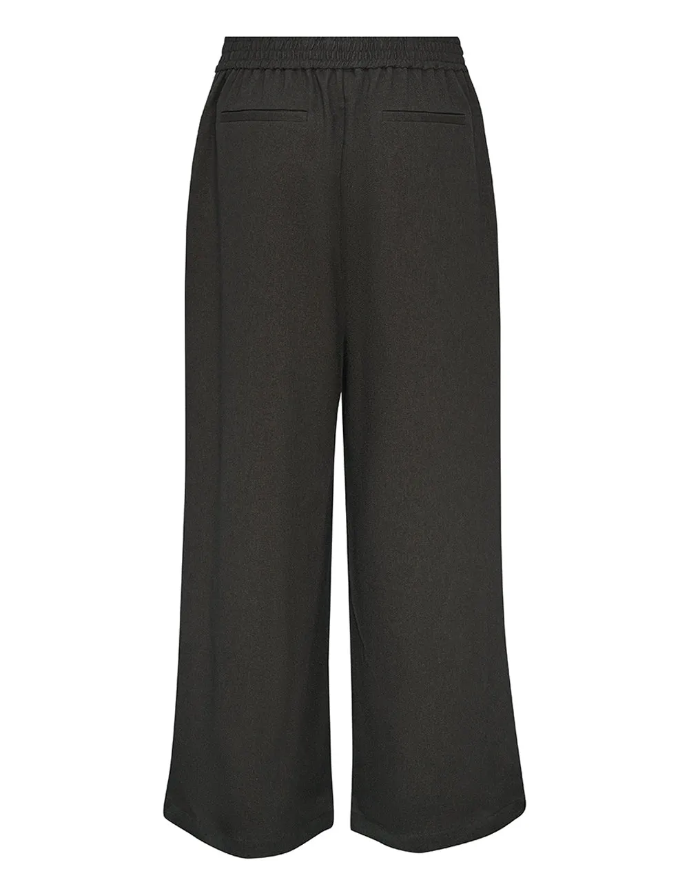 Soft Brushed Twill Pull On Wide Pants