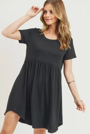 Solid Baby Doll Dress