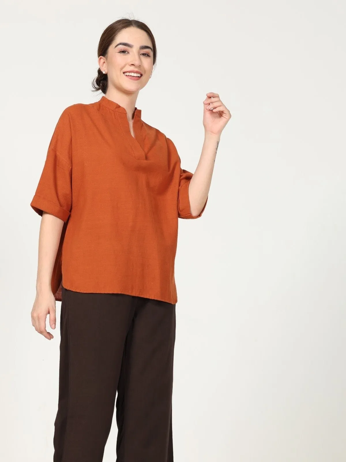 Solid Kimono Top with Wide Leg Pants Co-ord Set